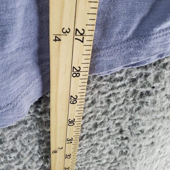 J. Jill Top Women’s Size Medium Blue Button-Up Long Sleeve 100% Cotton Shirt - Picture 5 of 9